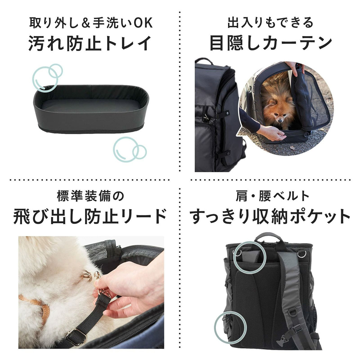 エアバギー フォー ペット 3ウェイバックパックキャリ― レギュラー ブラック【送料無料】 犬 猫 ペットキャリーバッグ リュック