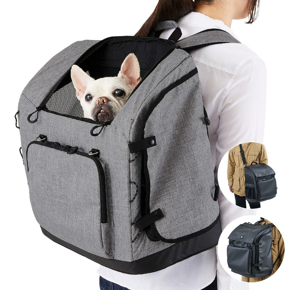 エアバギー フォー ペット エアバギー犬 3ウェイバックパックキャリ― ワイド ブラック【送料無料】 犬 猫 ペットキャリーバッグ リュック