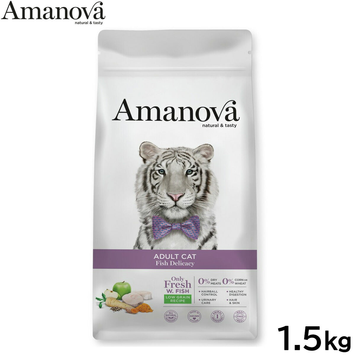 アマノバ Amanova キャットフード アダルト キャット フィッシュ デリカシー ドライフード 成猫用 小粒 1.5kg