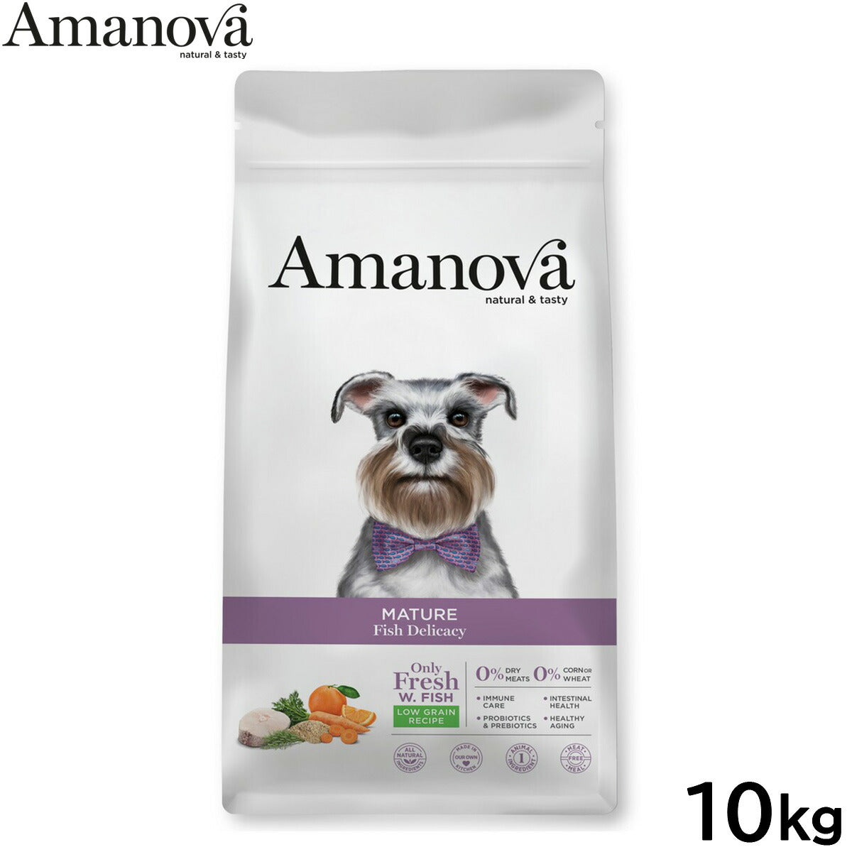 アマノバ Amanova ドッグフード マチュア フィッシュ デリカシー ドライフード シニア犬用 中粒 10kg