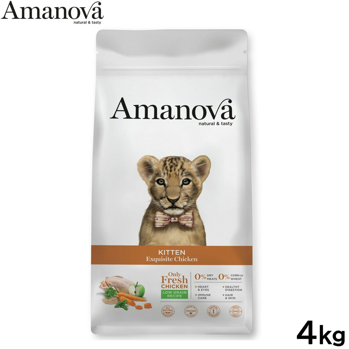 アマノバ Amanova キャットフード キトン エクスクイジット チキン ドライフード 子猫用 小粒 4kg