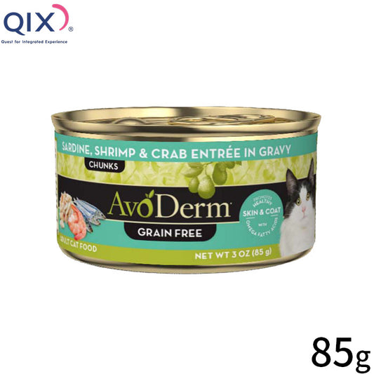 AVODERM アボ・ダーム 猫缶 セレクトカット サーディン&エビ 85g