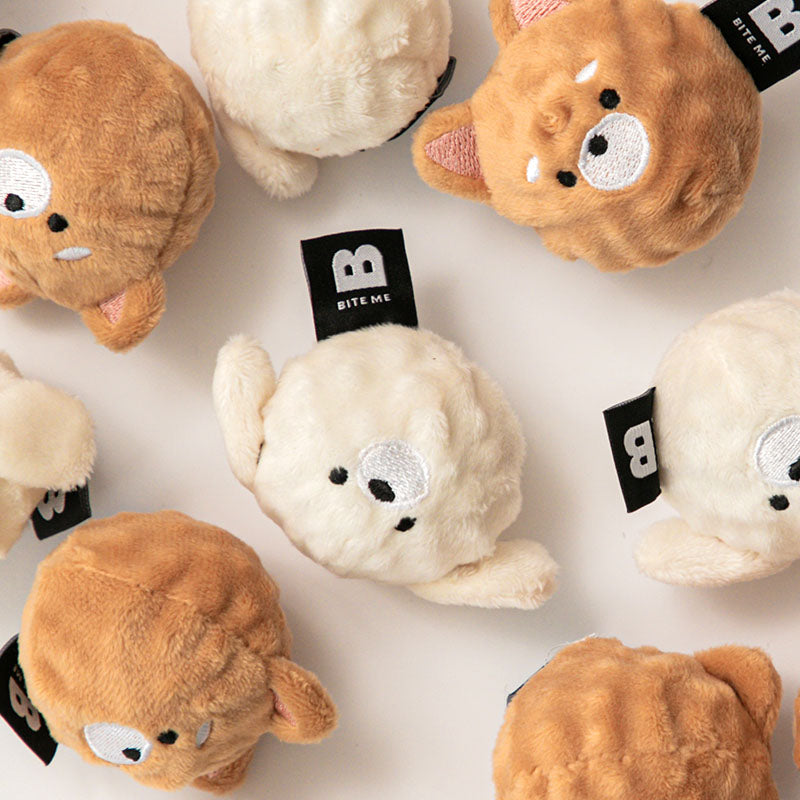バイトミー BITE ME ワンちゃんのお友達ボールおもちゃ 2個入(白いわんちゃん、茶色のわんちゃん:各1個)