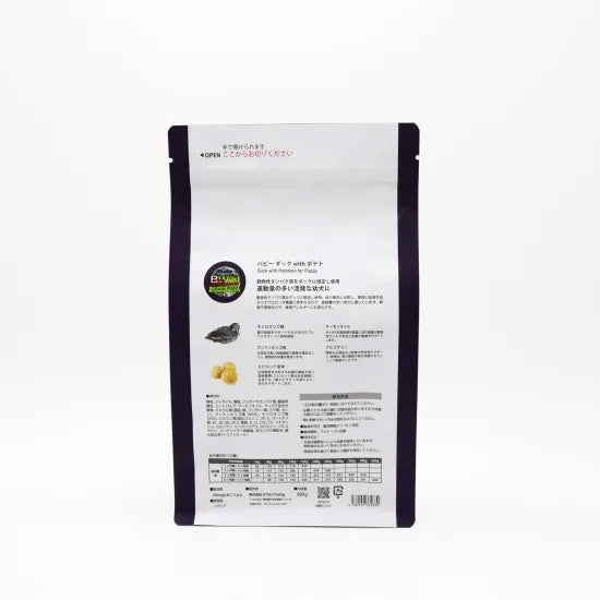 ビーワイルド B Wild ドッグフード パピー ダック&ポテト グレインフリー 800g