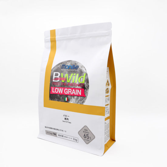 ビーワイルド B Wild ドッグフード パピー 鹿肉 ローグレイン 3kg
