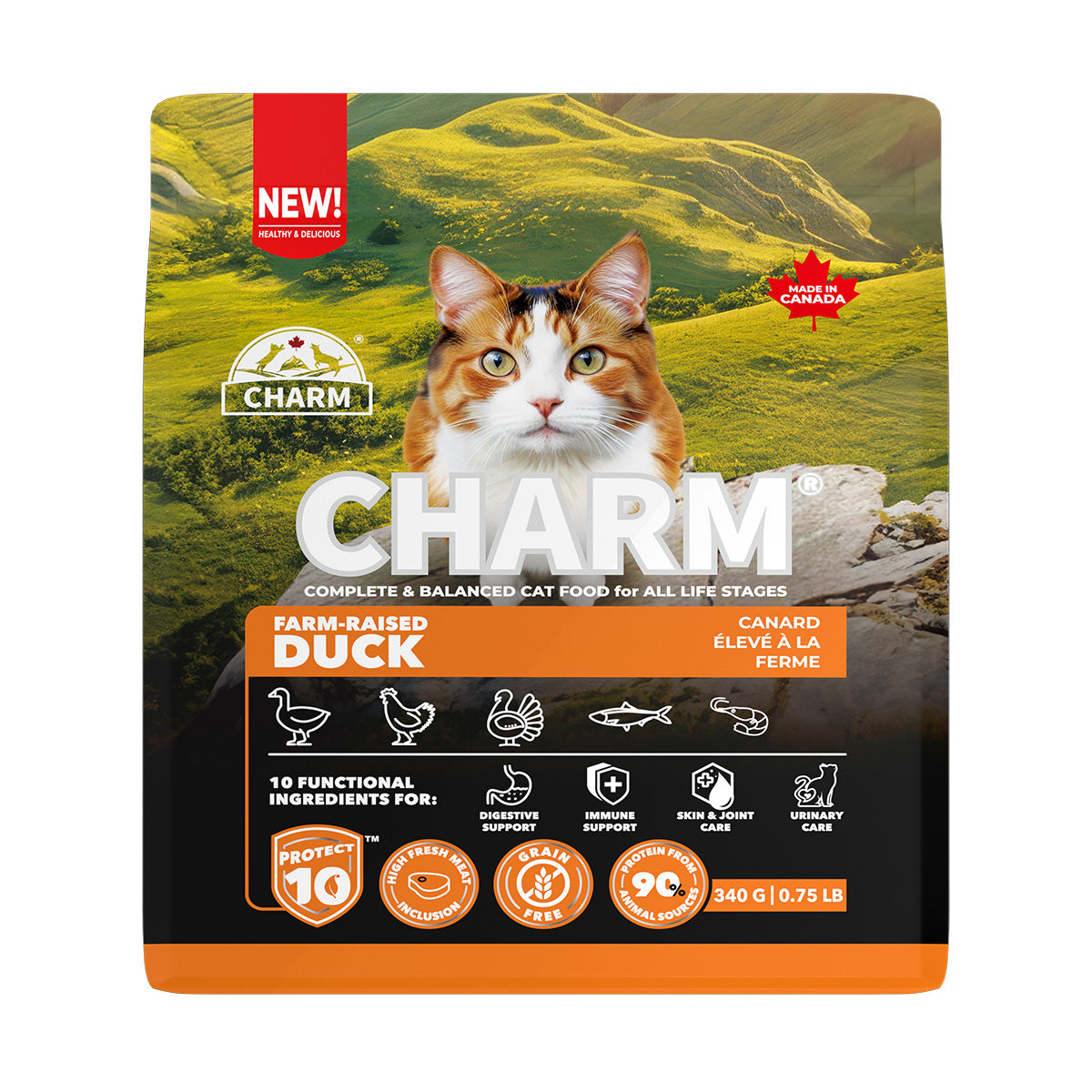 チャーム CHARM ファームレイズドダック キャットフード グレインフリー 340g