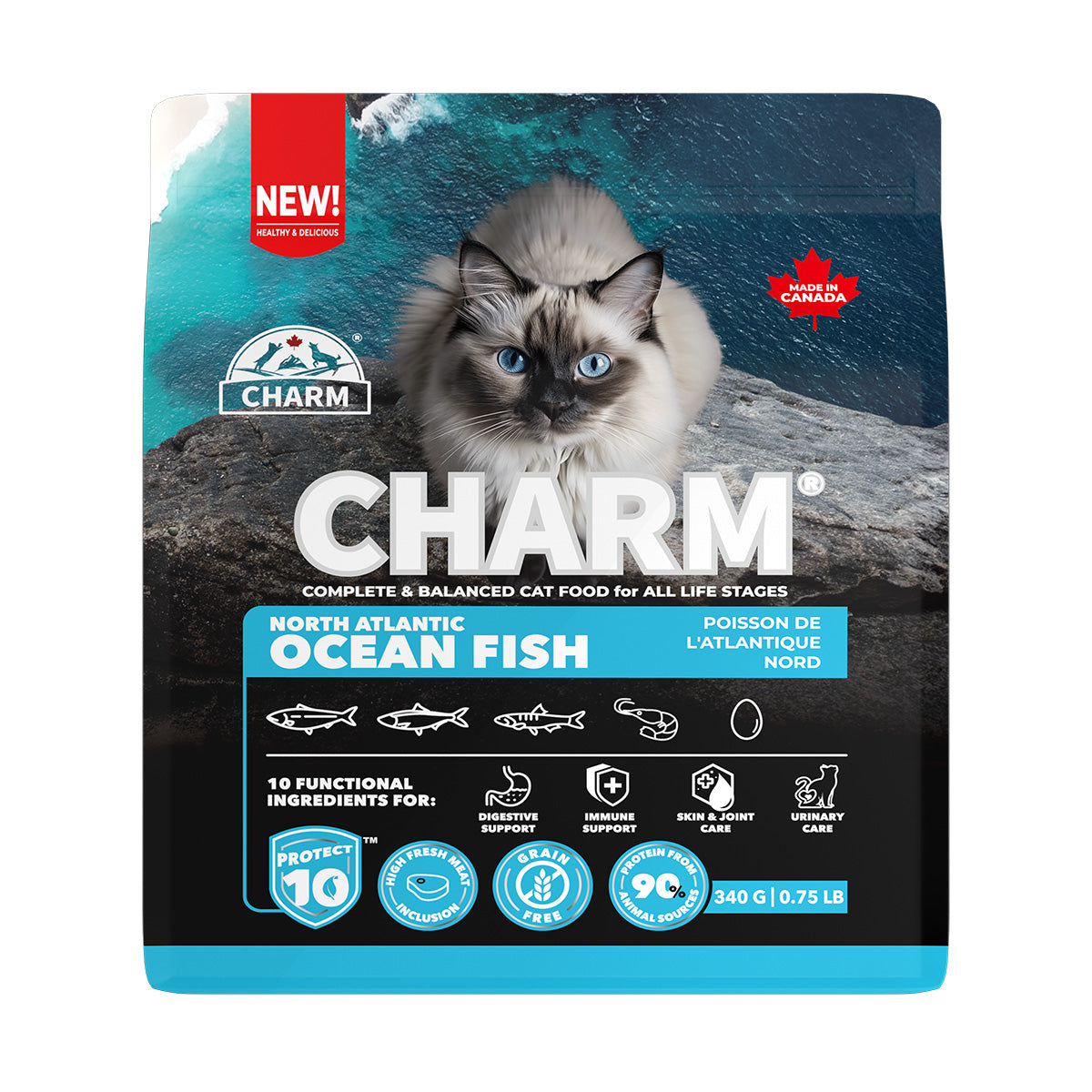 チャーム CHARM ノース アトランティック オーシャン フィッシュ キャットフード グレインフリー 340g×30個