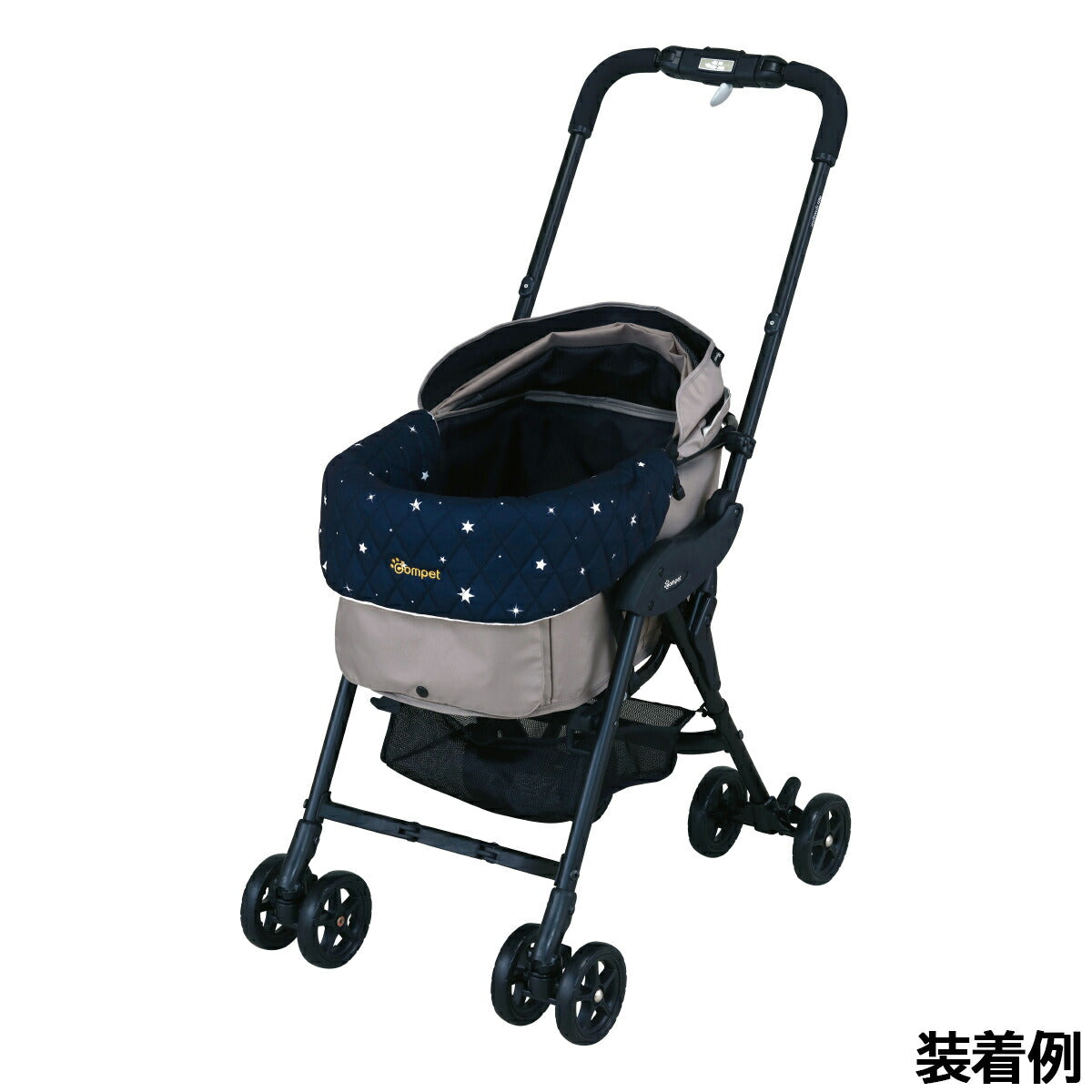 コムペット リバーシブルコンフォートクッション リノブラック【送料無料】