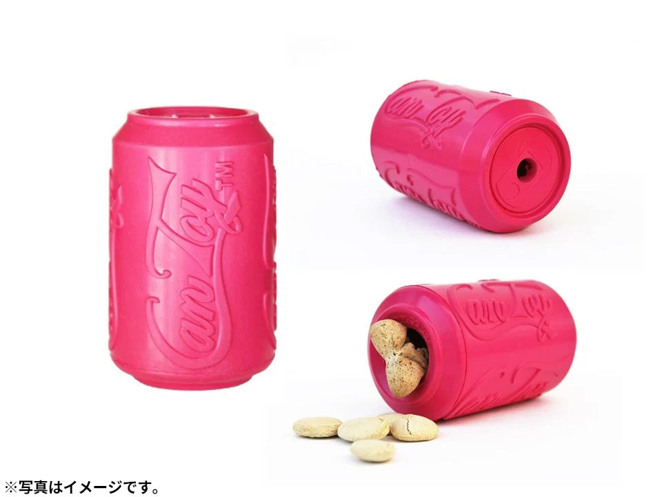 ソダパップ チュートイ&トリートディスペンサー パピー 缶トイ M ピンク