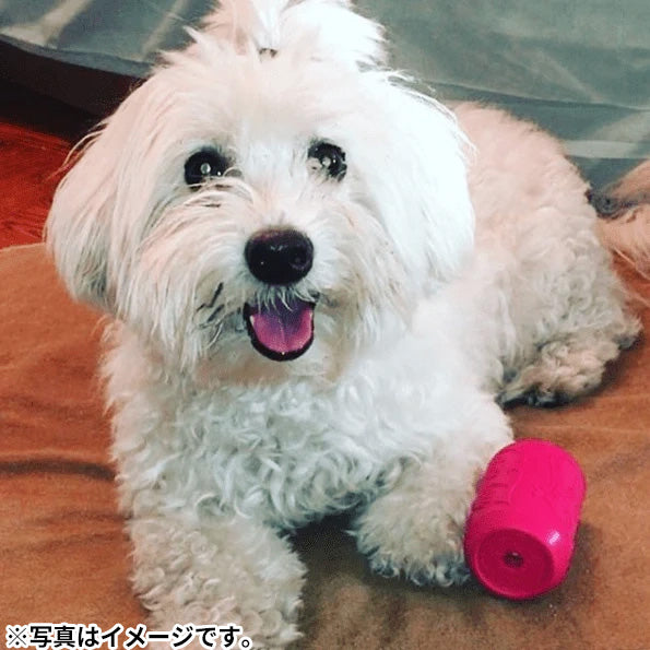 ソダパップ チュートイ&トリートディスペンサー パピー 缶トイ M ピンク