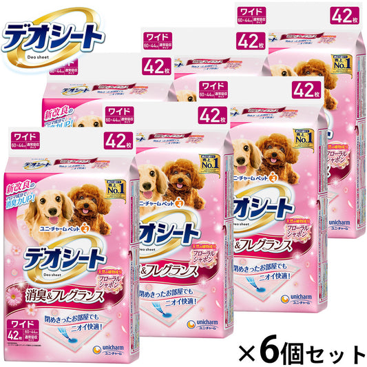 ユニ チャーム デオシート 消臭フレグランス フローラルシャボンの香り ワイド 42枚入×6個セット【送料無料】
