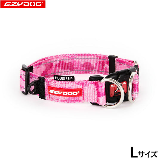 イージードッグ EZYDOG ダブルロックカラー L ピンクカモ
