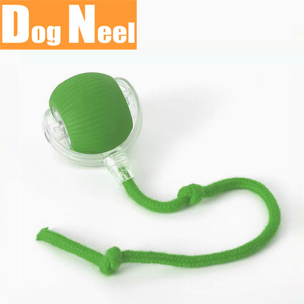 DOG NEEL ドッグニール 猫のおもちゃ 電動自動走行ボール ひも付き グリーン グリーン