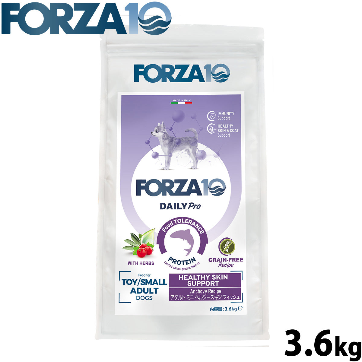 フォルツァ10 Forza10 ドッグフード デイリープロ Daily Pro アダルトミニ ヘルシースキン 3.6kg
