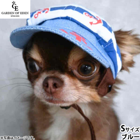 犬の帽子 ガーデンオブエデン マリンキャスケット S ブルー