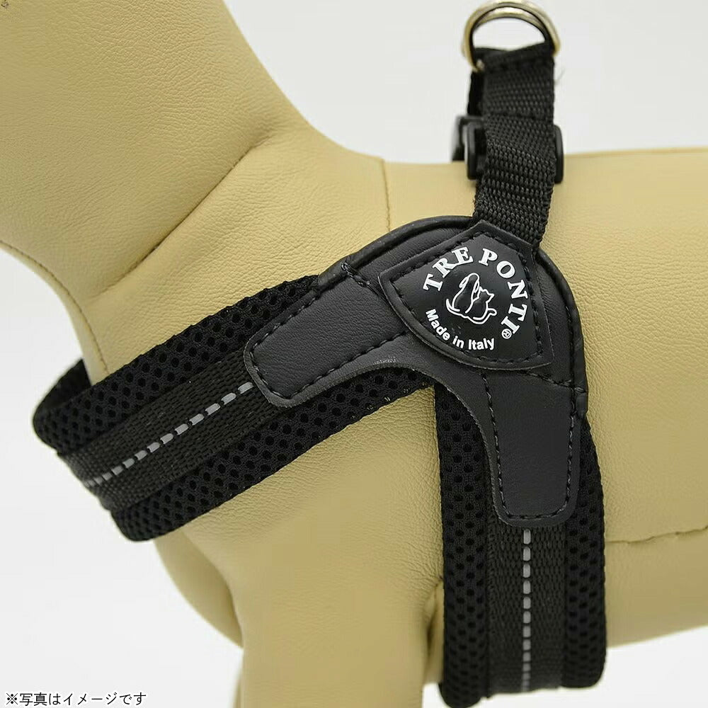 トレポンティ TREPONTI フィッビア ソフトメッシュ 小型犬用ハーネス 2号 ブラック【送料無料】