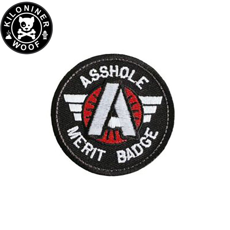 KILONINER キロナイナー カスタマイズ用パッチ Asshole Merit Badge Round Patch