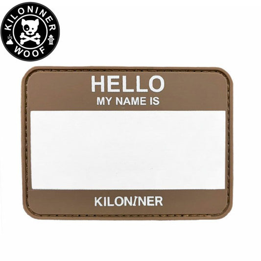 KILONINER キロナイナー カスタマイズ用パッチ Name Tag Coyote