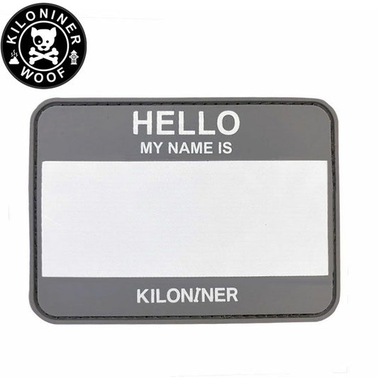 KILONINER キロナイナー カスタマイズ用パッチ Name Tag Wolf Grey