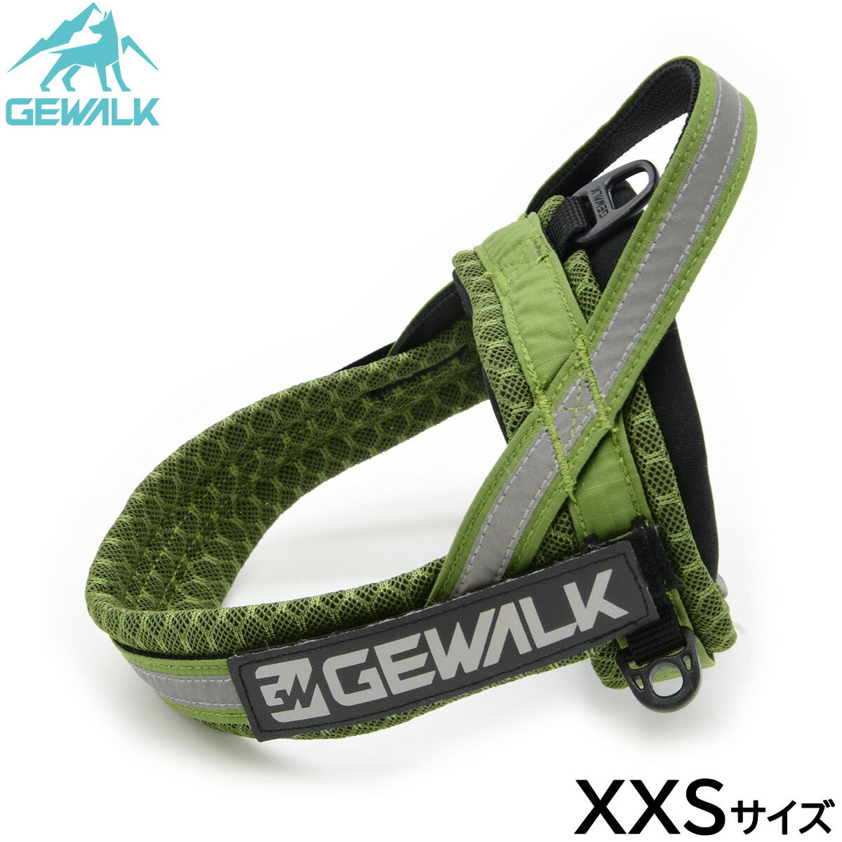 ジウォーク GEWALK アドベンチャー シーカー エコ ハーネス T型 XXS グリーン