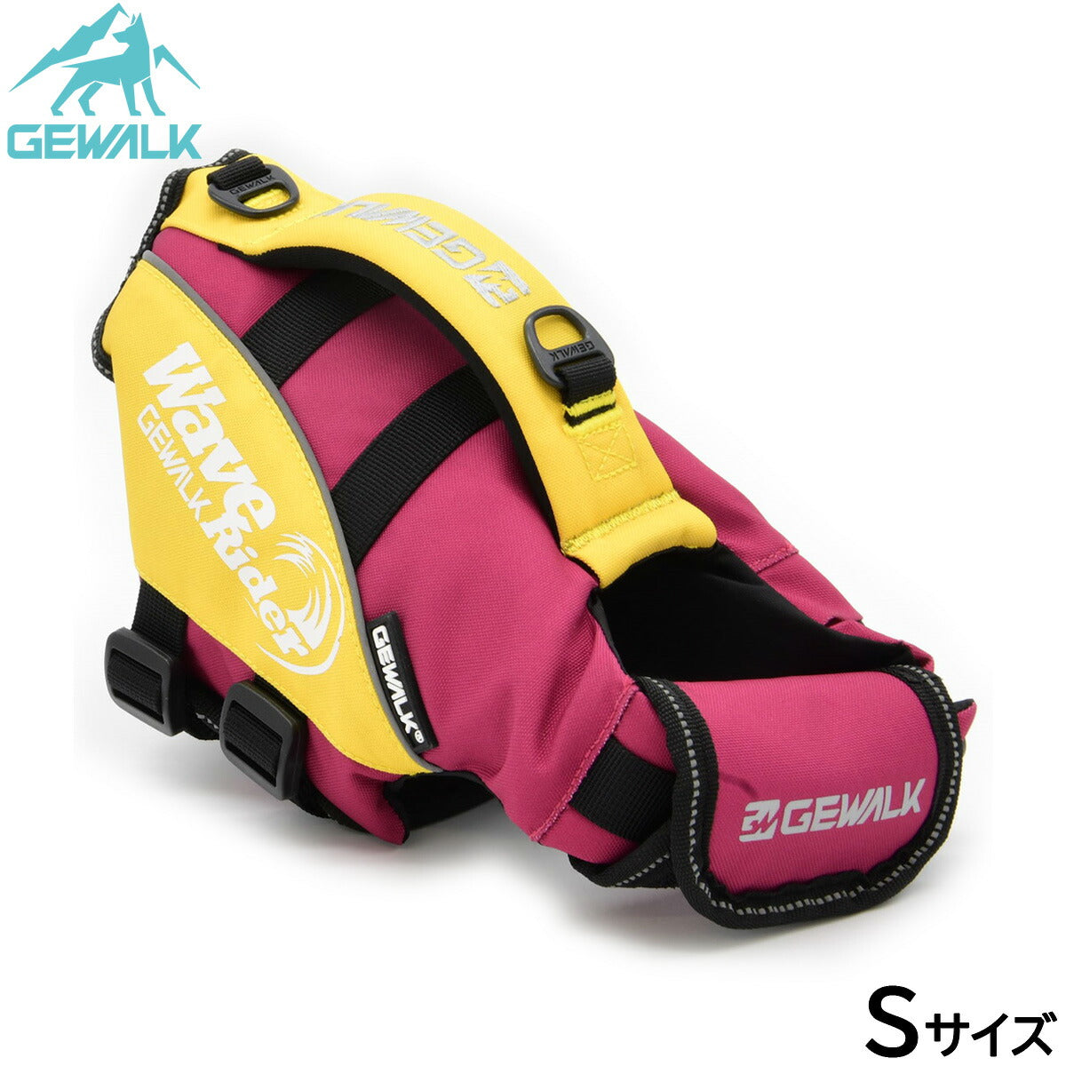 ジウォーク GEWALK ウェーブライダー エコ ライフジャケット 犬用 S ピンク
