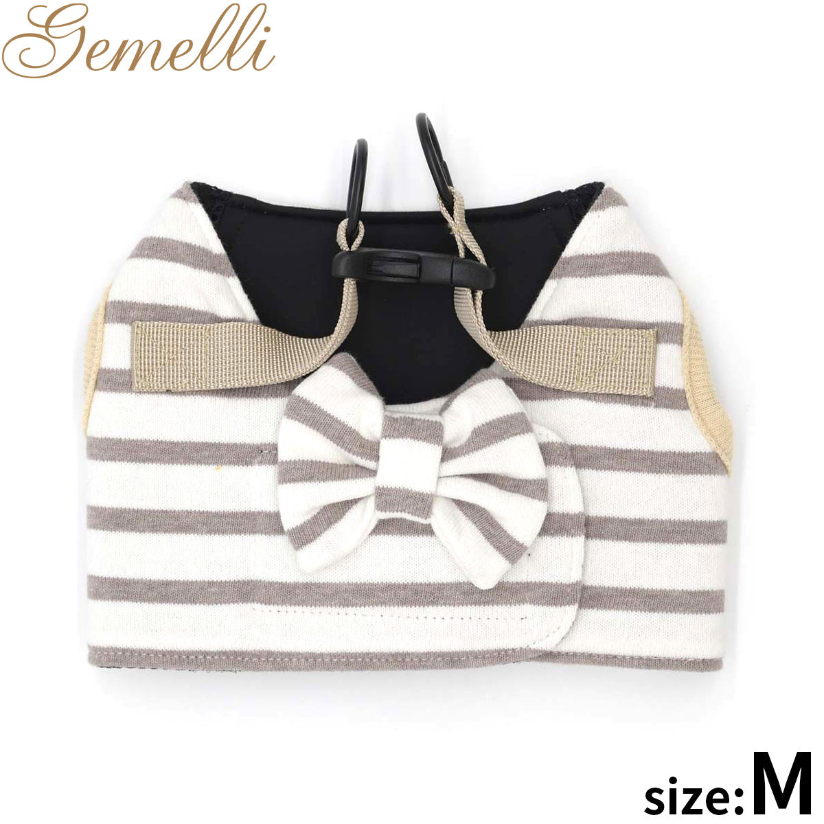 ジェメリ Gemelli ナチュラルボーダーハーネス M ベージュ