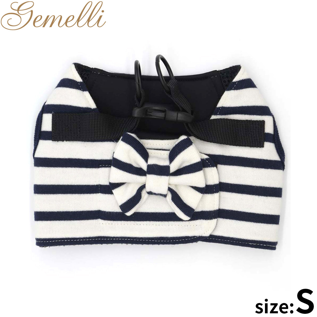 ジェメリ Gemelli ナチュラルボーダーハーネス S ブラック