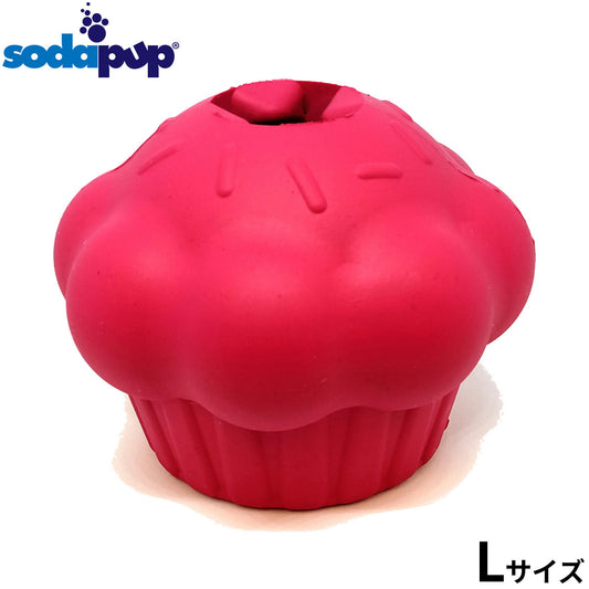 ソダパップ チュートイ&トリートディスペンサー MKB ラバートイ カップケーキ L ピンク【送料無料】