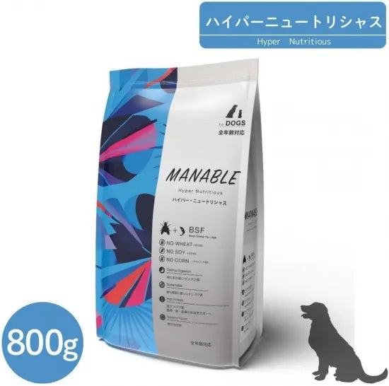 マナブレ MANABLE ドッグフード ハイパーニュートリシャス 800g