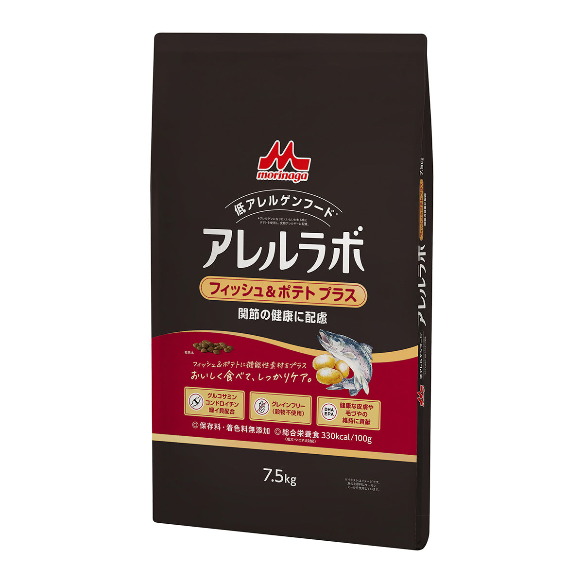 森乳サンワールド アレルラボ フィッシュ&ポテト ドッグフード プラス 関節の健康に配慮 7.5kg
