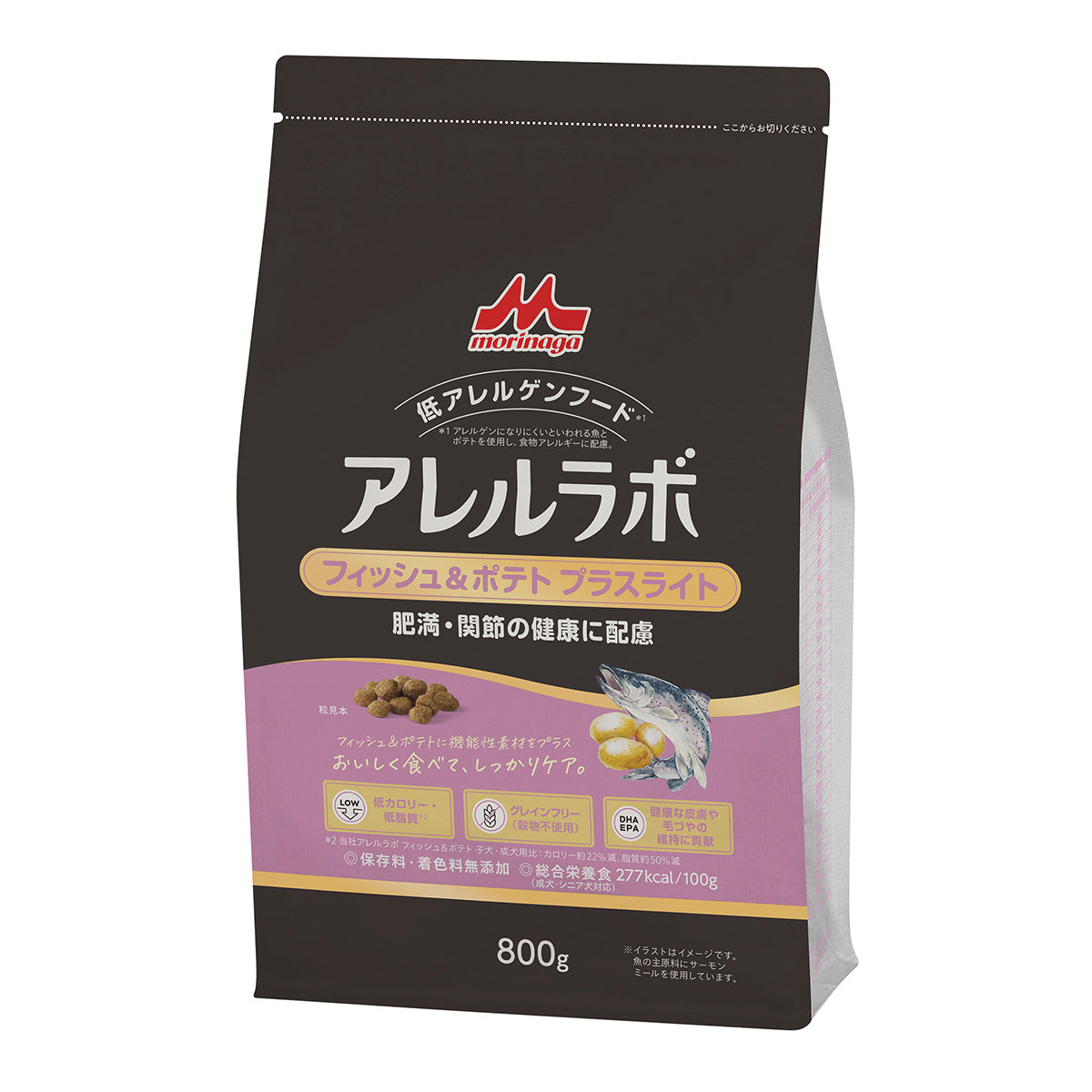 森乳サンワールド アレルラボ フィッシュ&ポテト ドッグフード プラス 肥満・関節の健康に配慮 800g