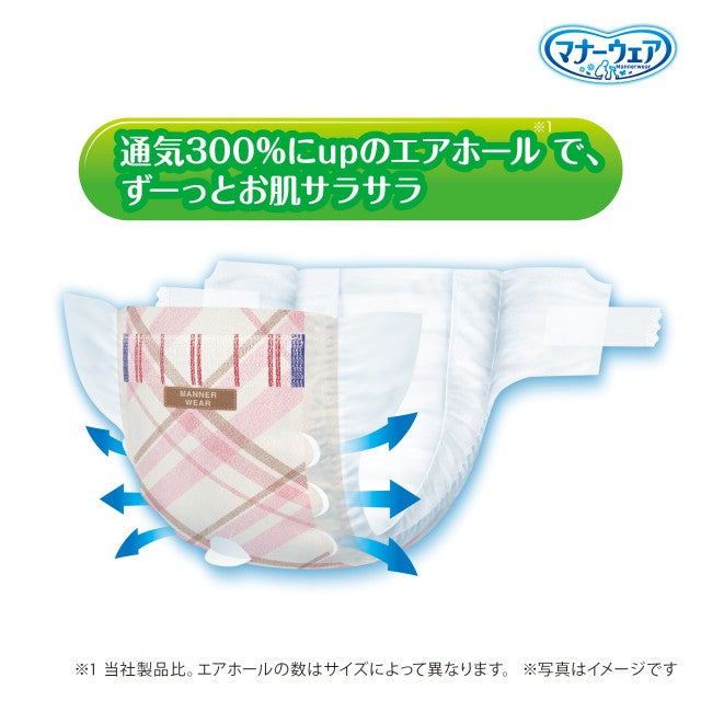 ユニ チャーム マナーウェア 長時間快適オムツ 女の子用 SS 34枚入×10個セット【送料無料】
