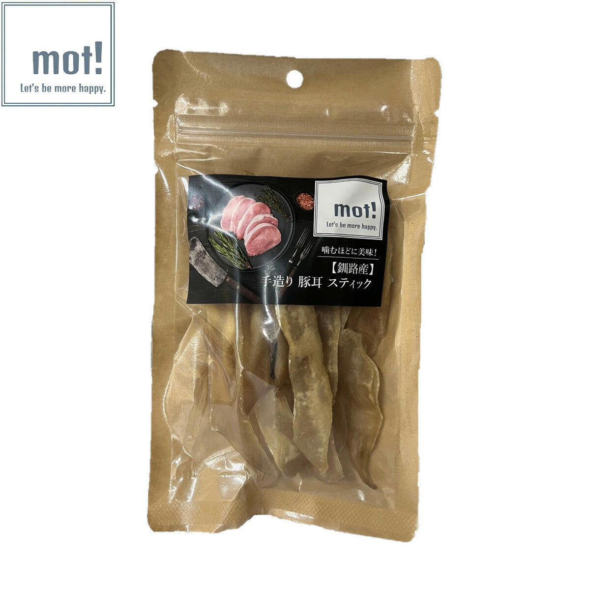 mot! 犬用おやつ 手造り豚耳スティック 50g