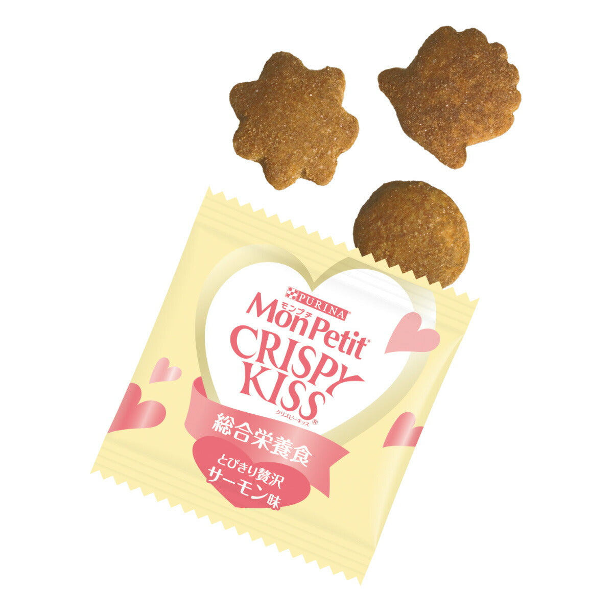 ピュリナ モンプチ クリスピーキッス 総合栄養食 とびきり贅沢サーモン味 24g(3g×8袋入) 猫用 キャットフード