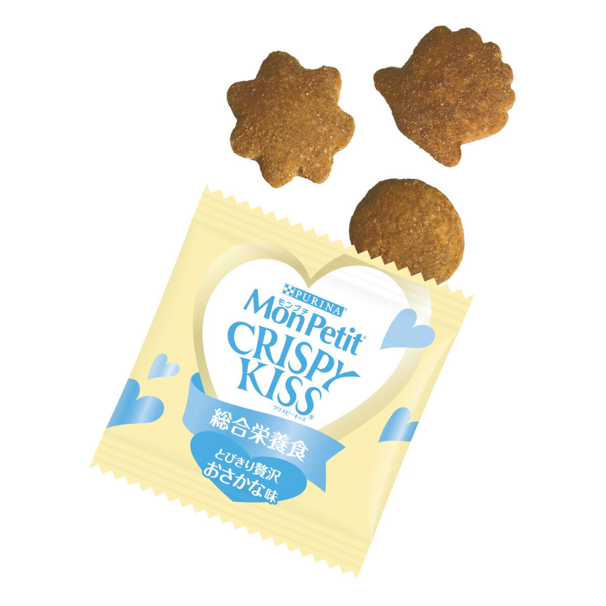 ピュリナ モンプチ クリスピーキッス 総合栄養食 とびきり贅沢おさかな味 24g(3g×8袋入) 猫用 キャットフード