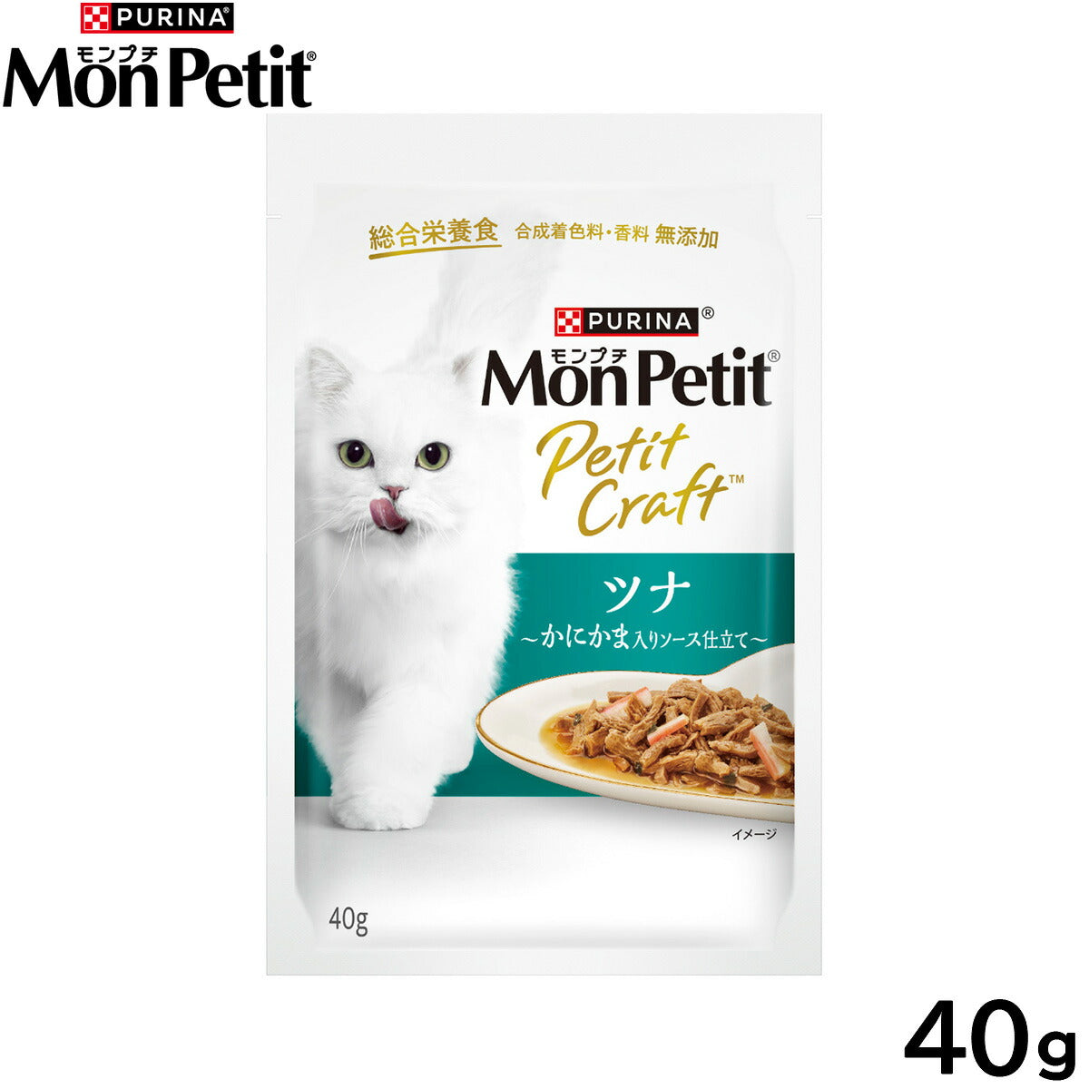 ピュリナ モンプチ プチクラフト ツナ かにかま入りソース仕立て 40g 猫用 キャットフード