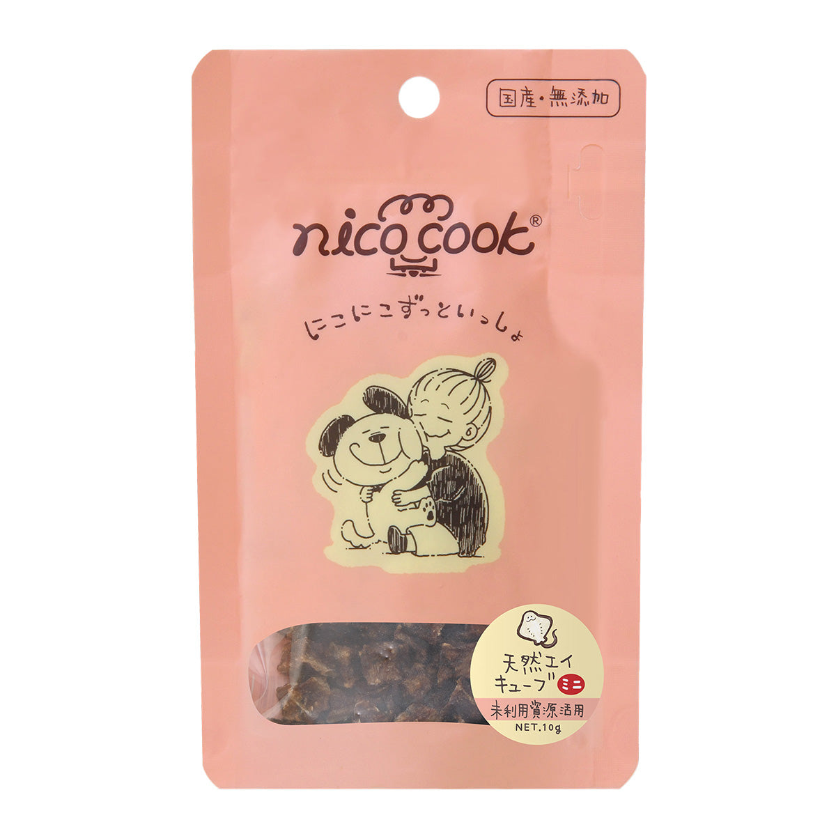 ニコクック nico cook 天然エイキューブ ミニ 国産 犬猫兼用おやつ 10g