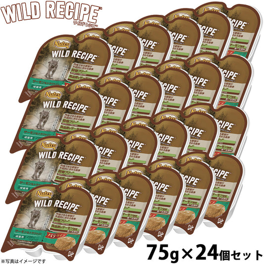 ニュートロ ワイルドレシピ 成猫用 サーモン&トラウト入り パテタイプ 75g×24個 送料無料 穀物フリー グレインフリー 無添加 ナチュラル猫用