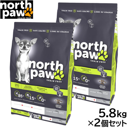 ノースパウ North Paw チキン&ニシン 小粒 5.8kg×2個セット