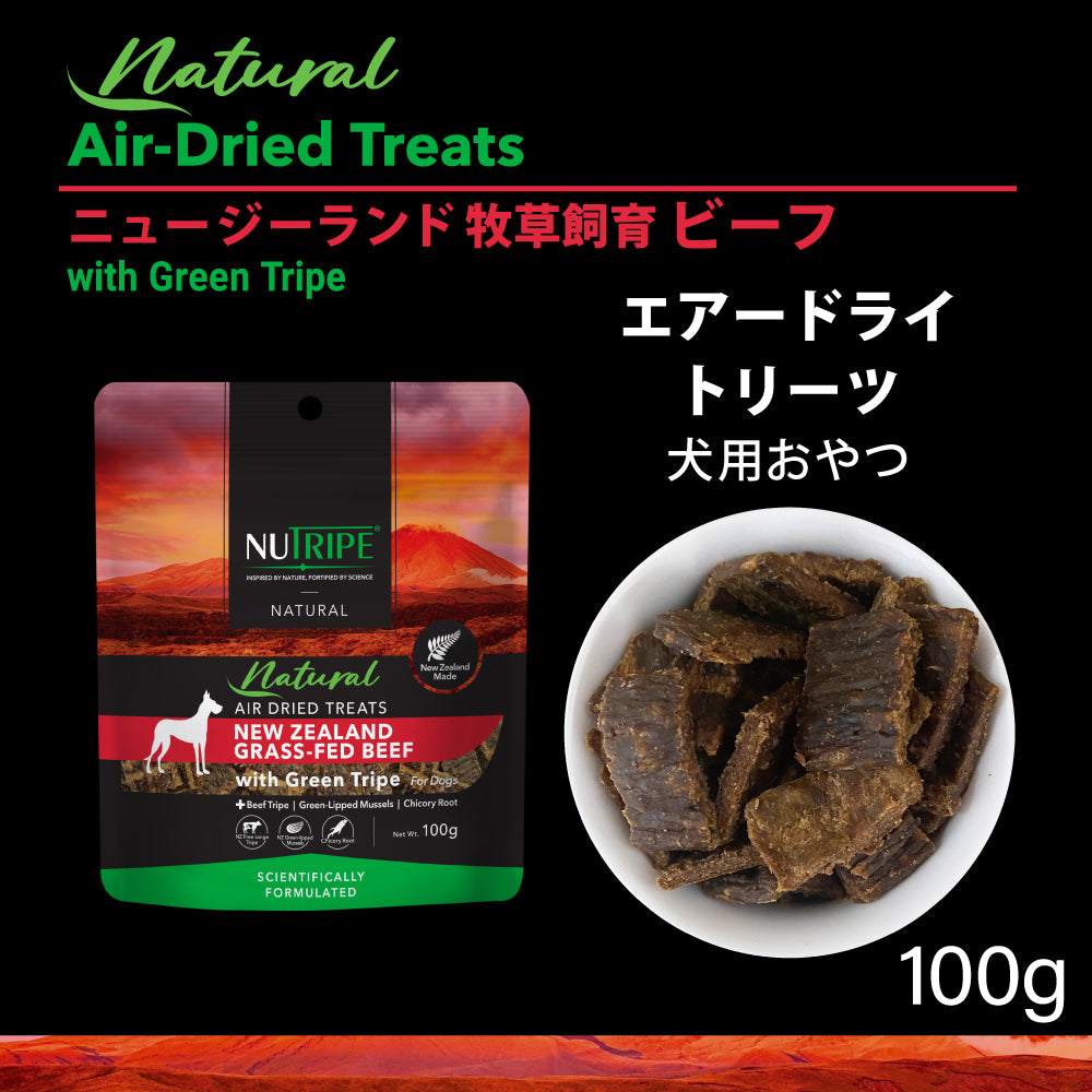 ニュートライプ NUTRIPE ナチュラル エアードライ トリーツ ビーフwithグリーントライプ 100g×15個