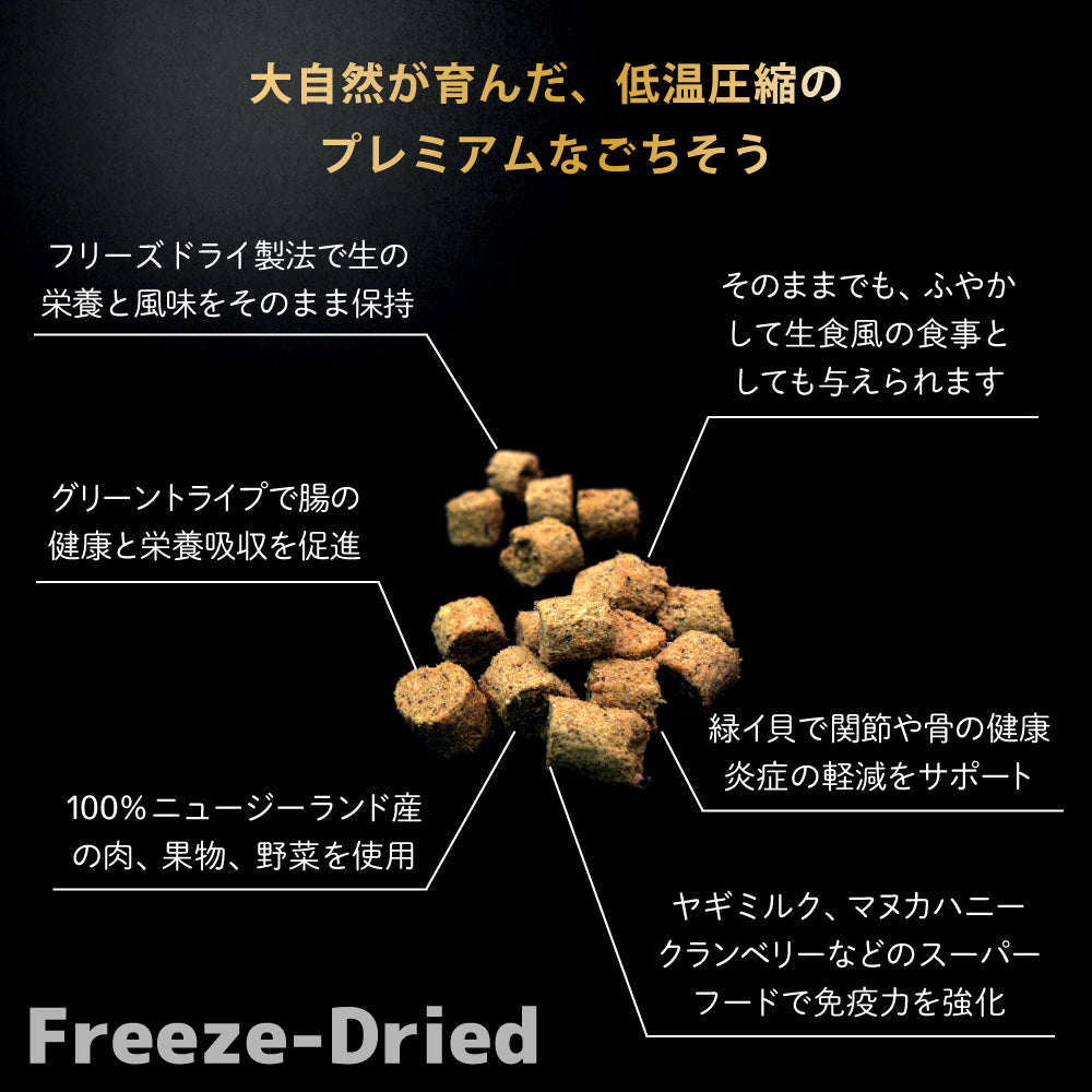ニュートライプ NUTRIPE ドッグフード ワイルドカット フリーズドライ キングサーモン&ラムwithグリーントライプ 15g×80個