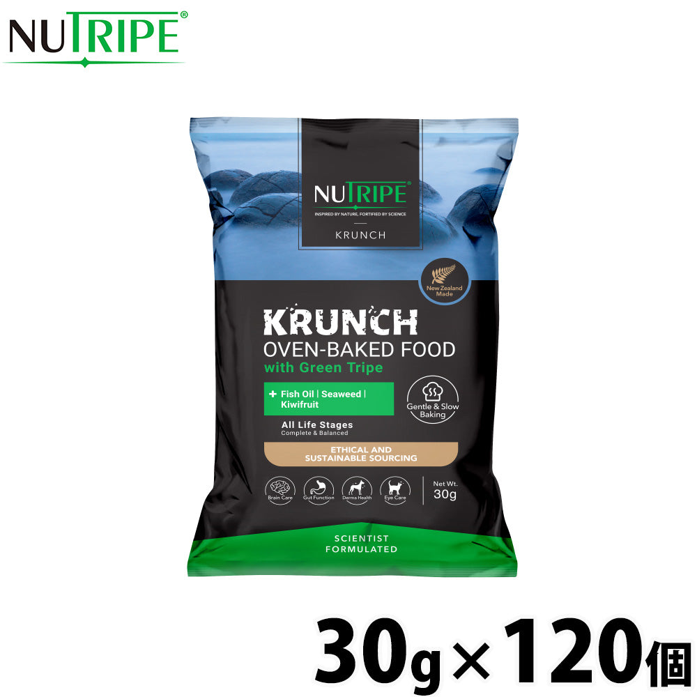 ニュートライプ NUTRIPE ドッグフード クランチ オーブンベークド ラムwithグリーントライプ 30g×120個