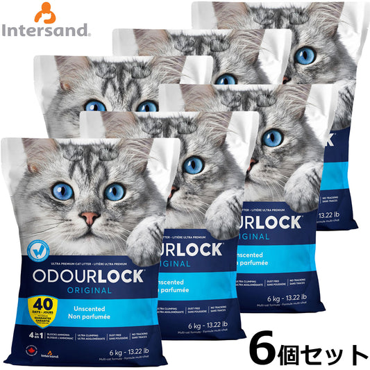 オードロック 6kg×6袋/6個セット 猫 猫砂 鉱物系(ベントナイト) トイレ