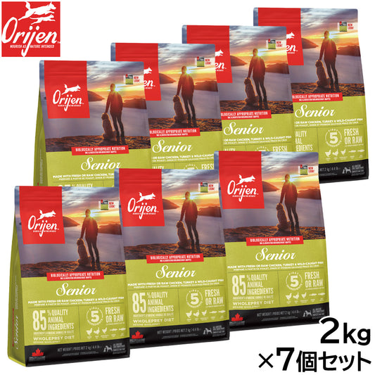 オリジン Orijen ドッグフード シニア 全犬種 シニア犬用 穀物不使用 2kg×7個セット