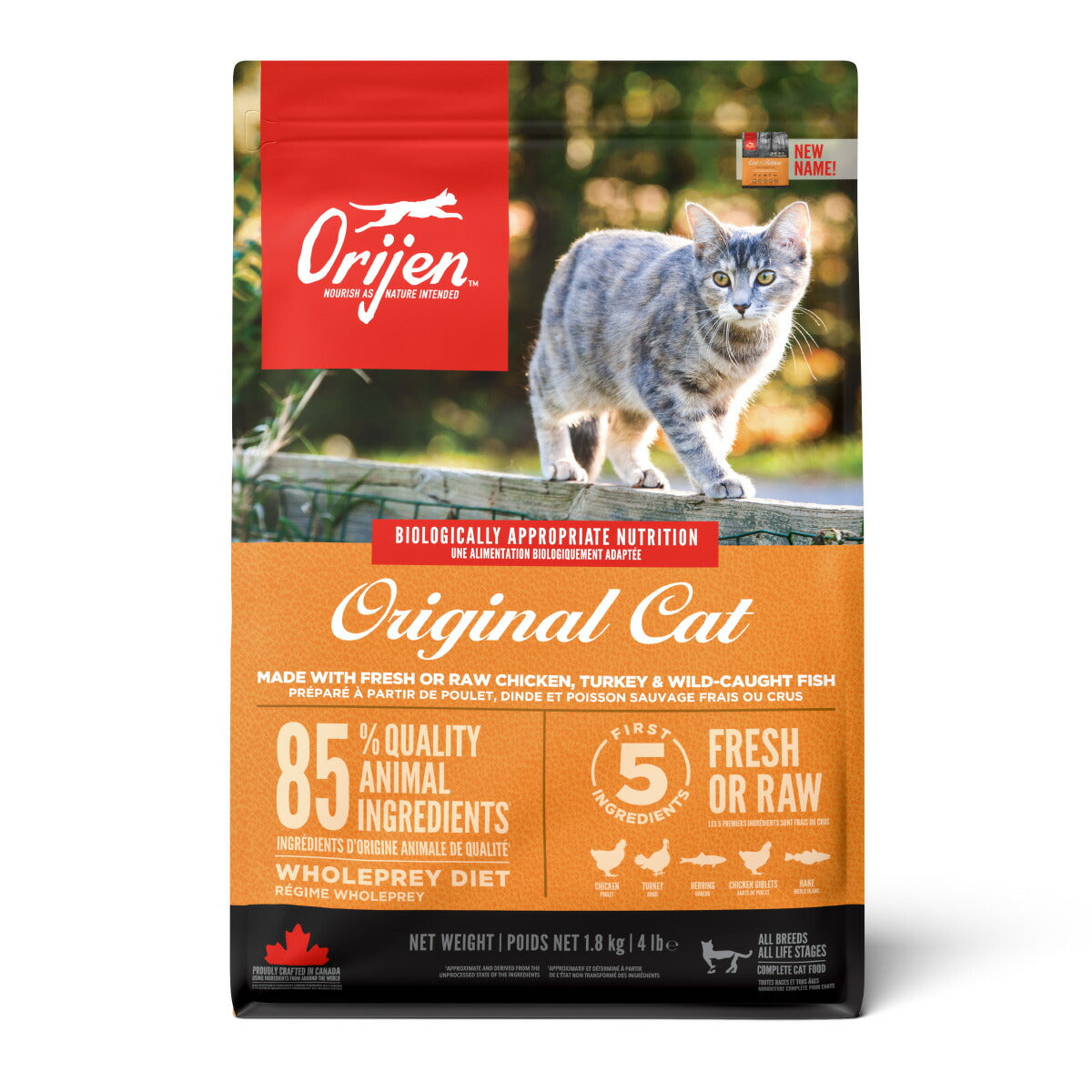 オリジン Orijen キャットフード オリジナル キャット 全猫種 全年齢用 穀物不使用 1.8kg×8個セット