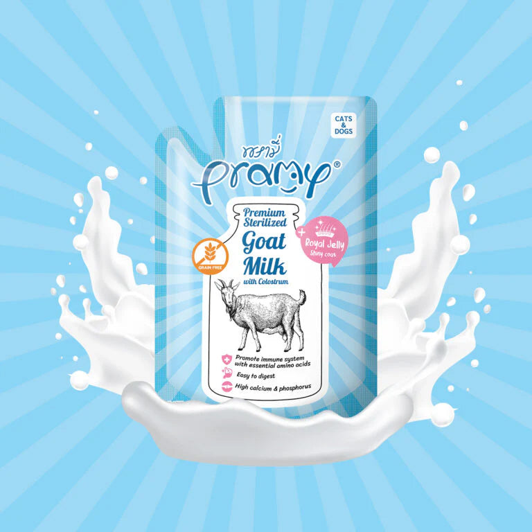 プラミー Pramy ヤギミルク 初乳とローヤルゼリー入り 犬猫用ミルク 60g×48個セット【送料無料】