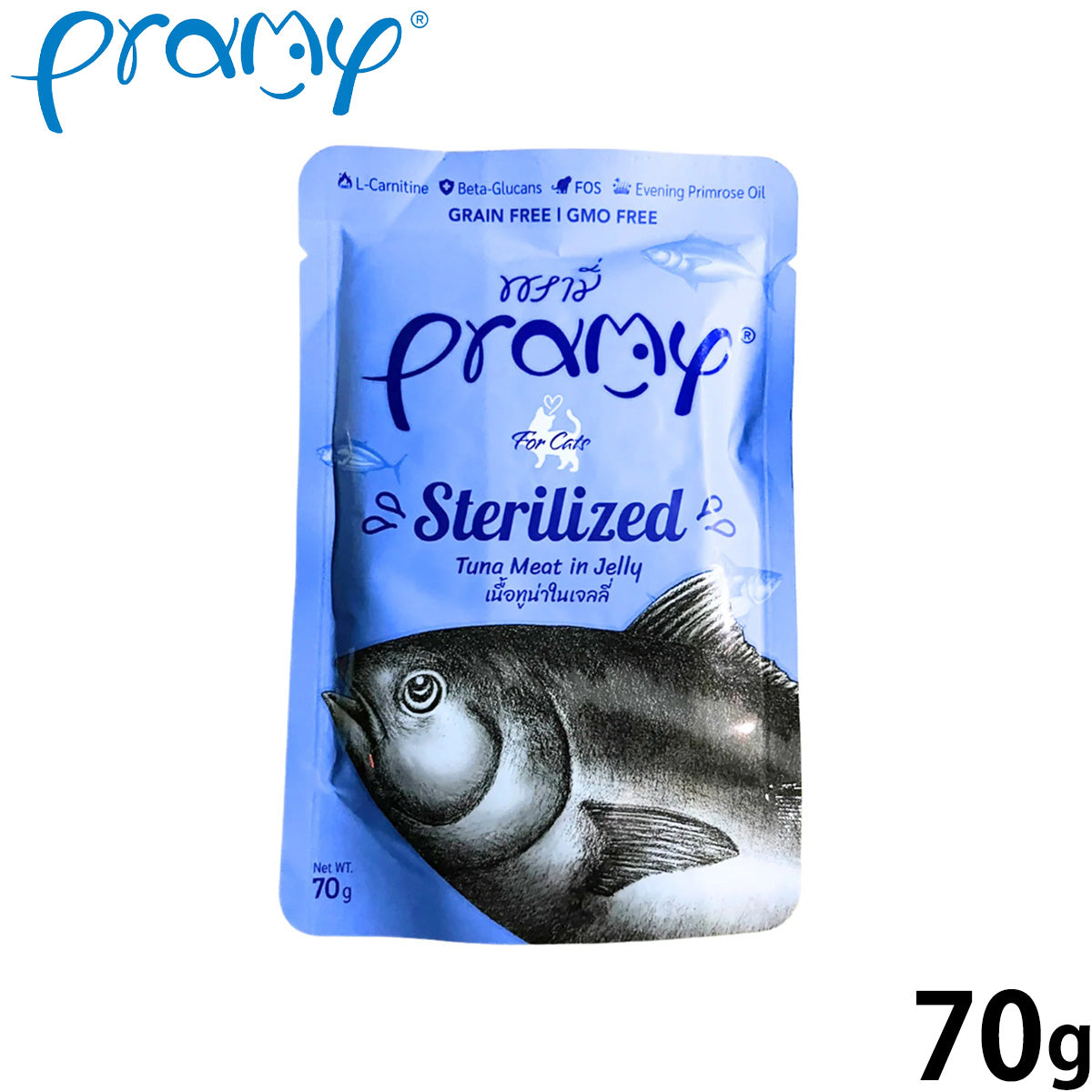 プラミー Pramy キャットフード ウェットフード ツナゼリー ステアライズド 70g