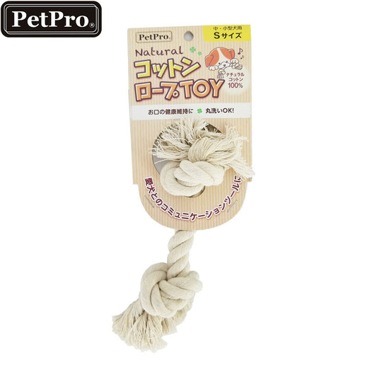 ペットプロ 犬用おもちゃ ナチュラルコットンロープTOY S