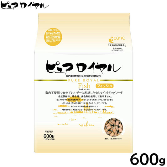 ピュアロイヤル PURE ROYAL ドッグフード フィッシュ セミモイスト 半生タイプ 600g