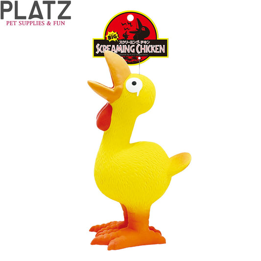 プラッツ 犬用おもちゃ ビッグ スクリーミングチキン イエロー
